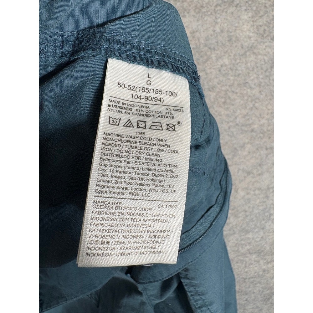 GAP Mens Belted Utility Hiking Cropped Pants Indigo‎ Slate Size L Relaxed Fit - Picture 4 of 9